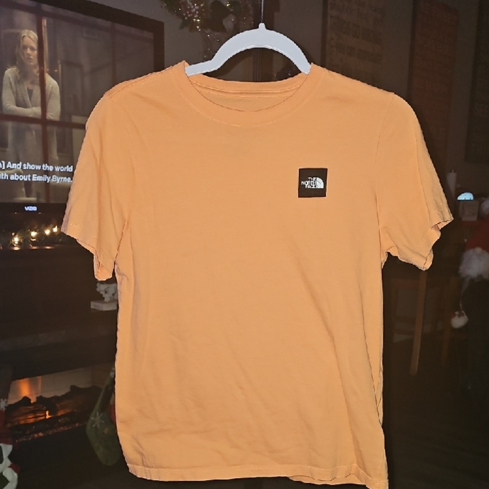 The North Face Orange And Black Tshirt!! Sz Small!! Like New